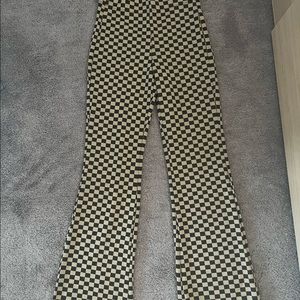 urban plaid flare pants